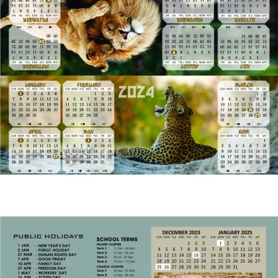 Triangle Calendar 2024 Leopard