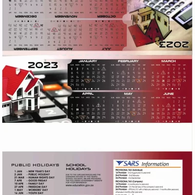 Triangle Calendar 2023 Finance