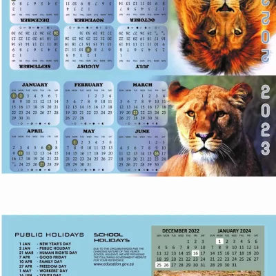 Triangle Calendar 2023 Lion