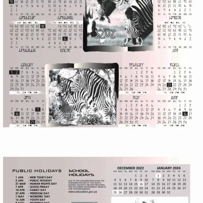 Triangle Calendar 2023 Zebra
