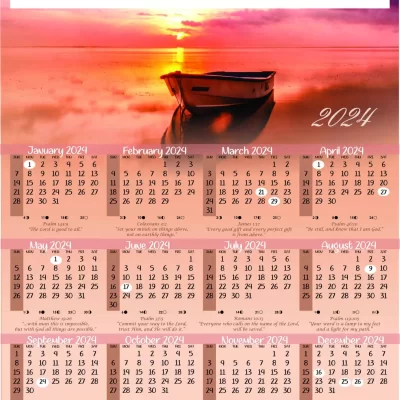 A3 Calendar 2024 Gospel