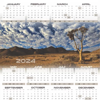 A3 Calendar 2024 Nature