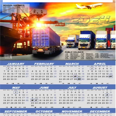 A3 Calendar 2024 Truck