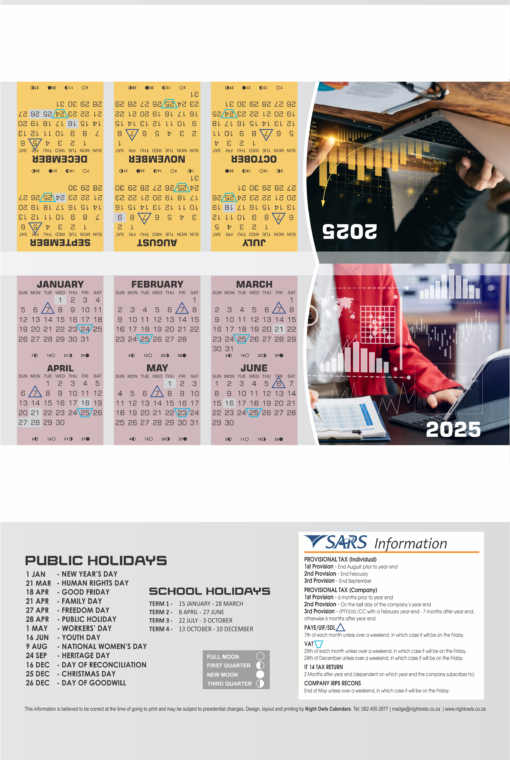 Triangle Calendar 2025 Finance
